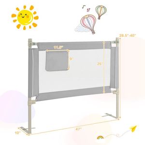 Barandilla de Cama Ajustable para Niños Pequeños con 24 Alturas y Bolsillo Lateral, Categoría de Producto: Barandas de Cama - Product Image 4