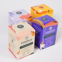 Boîte d'emballage personnalisée en carton de 350 g avec impression de logo, pliable, pour aliments, bonbons, café, thé
