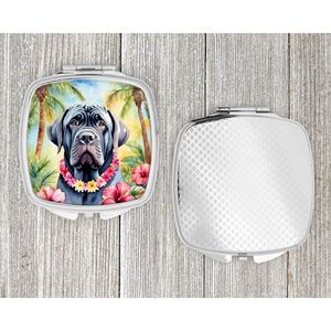 Napolitain Mastiff Luau Compact Voyage Maquillage Miroir Portable Pliant De Poche Conception Cadeau pour Femmes et Filles - Product Image 4