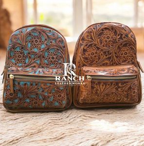 Genuine Leather Western <b>Backpack</b> <b>For</b> <b>Women</b> Office College And Everyday Use On Sale Price By Supplier - Product Image 3