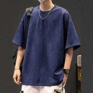 Nouvel Arrivage T-shirt Homme en Coton Uni à Manches Longues Coupe Ample Épaules Tombantes Grammage Lourd Écologique Séchage Rapide Haute Qualité - Product Image 3