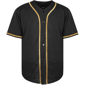 Wholesale Short Sleeve Cheap Blank Baseball Uniforms Embroidery <b>Polyester</b> Color Customize Hip Hop Classic Baseball <b>Shirt</b> - Product Image 2