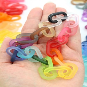Decorative Matte Resin Chain Links For Unique Purse Straps High Quality Resin Chain Links For Phone Lanyards And <b>Charms</b> - Product Image 4