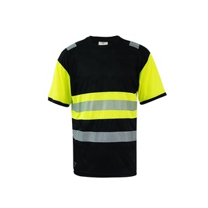 Camiseta Polo de Seguridad Reflectante de Alta Visibilidad, Verde Fluorescente y Negro, Manga Corta, Ropa de Trabajo, Logotipo Personalizado 2026 - Product Image 1