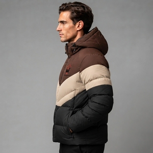 Men Puffer <b>Jacket</b> Winter Quilted Outerwear Lightweight Insulated Warm Coat Water Resistant Comfortable Casual Clothing - Product Image 5