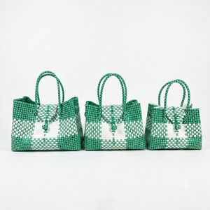 Sac à main bohème tendance été pour femme, grand sac fourre-tout avec deux poignées tressées, logo personnalisé - Product Image 5