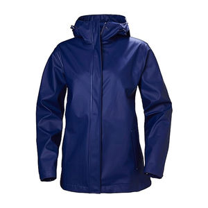 Imperméable long noir personnalisé pour femme, imperméable, respirant, coupe-vent, séchage rapide, polyester/coton - Product Image 1