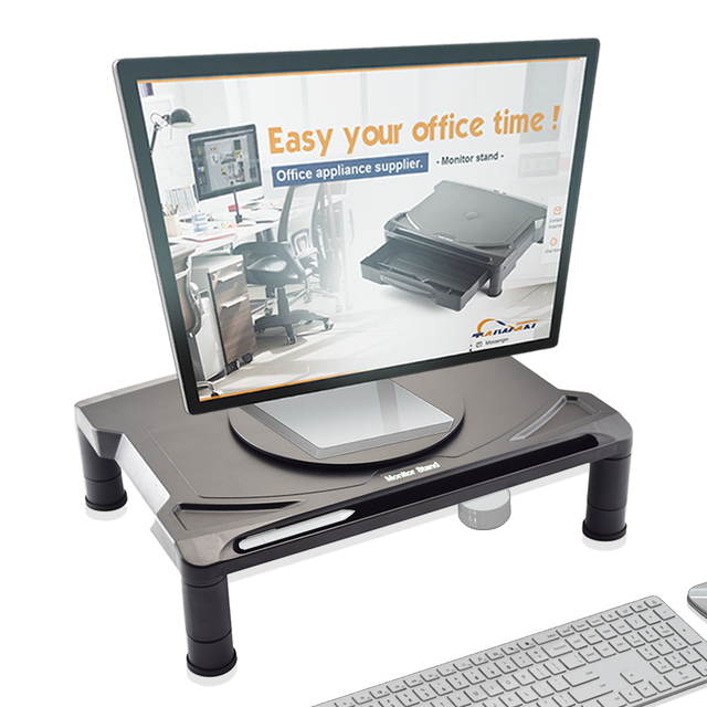 Multi-functional Black Plastic Laptop Tablet Bracket PC Holder Stand Adjustable Height (2.5-4.5 Inches) 40 Lbs Support iPad