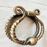 Battant de porte en fer forgé à la main, style rustique antique, vintage, rétro, ancien style victorien, pour maison de campagne, fait main