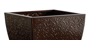 Maceta Cuadrada Decorativa, Maceta para Jardín con Diseño en Relieve y Acabado Patinado - Product Image 6