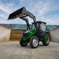 Tracteur agricole à roues Sovereign 80HP 4x4 avec cabine climatisée, système hydraulique robuste, capacité de levage élevée et équipement agricole moderne