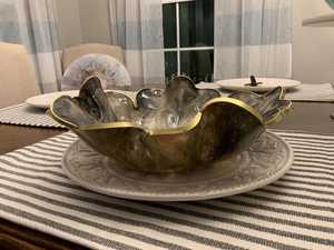 ถาดเสิร์ฟงานฝีมือทำมือลายเกลียวเงินและทองเรซิ่นแบบสั่งทำพิเศษ ทาสีด้วยมือ ดีไซน์เหนือกาลเวลา - Product Image 4