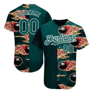 Camiseta de Béisbol Personalizada con Transferencia Térmica, Transpirable, de Malla de Spandex/Algodón para Adultos, Logotipo Personalizado Profesional, Calidad Superior - Product Image 1