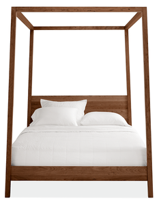 Wholesale Modern Solid Wood Canopy Bed | <b>Arched</b> Headboard 4 Poster Platform Bed <b>Frame</b> - Product Image 1