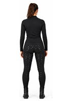 Nouveaux Leggings d'Équitation Noirs Taille Haute Tendance Style Western Personnalisables Écologiques Respirants Séchage Rapide