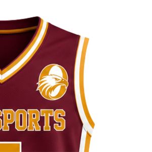 Men Women Basketball Jersey Maroon Gold Sports Team Uniform Custom Logo Printed Sleeveless Top <b>Athletic</b> Wear for Game Practice - Product Image 4