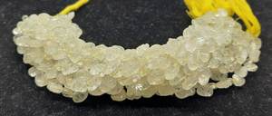 Cuentas de Aguamarina Amarilla AAA en Forma de Corazón Curvadas a Mano, Cuentas de Aguamarina Facetadas de 5-8 mm, Cuentas de Piedras Preciosas de Aguamarina de 8 Pulgadas para Joyería - Product Image 4