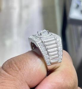 Premium Traditional Moissanite <b>Ring</b> in 925 Sterling <b>Silver</b> Elegant Wedding Band for Women <b>Men</b> - Product Image 1