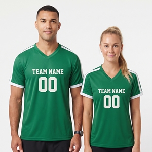 Custom Men's Green V-Neck <b>Football</b> <b>Jersey</b> Short Sleeve Sportswear Team Name V-Neck <b>Jerseys</b> Tops Sports Training <b>Football</b> <b>Jersey</b> - Product Image 1