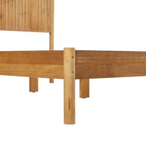 เตียงแพลตฟอร์มไม้แข็งหรูหราทันสมัยของ Furaka ดีไซน์นุ่มหัวเตียงรีดขนาดปรับแต่งได้สำหรับห้องนอนวิลล่า - Product Image 6