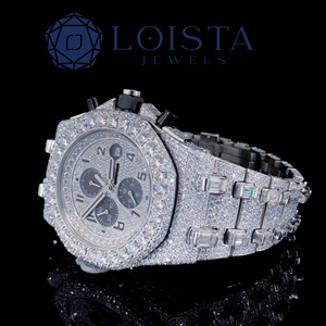 Reloj de Lujo de la Mejor Calidad, con Cristal de Acero Inoxidable y Diamantes Moissanite, 41 mm, Números Romanos, Movimiento de Cuarzo, para Uso Diario - Product Image 2