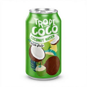 Agua de Coco Natural Pura con Pulpa, 330 ml |   Fabricante de Bebidas OEM en Vietnam |   Diseño Personalizado Gratuito |   100% Puro - Product Image 1