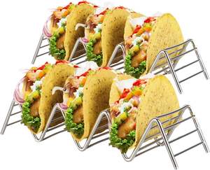 Soporte para Tacos de Acero Inoxidable Colorido Bold Blossom, Apto para Horno y Lavavajillas, Capacidad para 3 Tacos Cada Uno, Vajilla para Uso Doméstico - Product Image 3