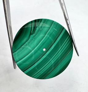 A K Gems Natural Malachite Watch Dial ELITE <b>D</b>-35 <b>Model</b> 31.50 mm Round One-Sided Polished Watch Face for Watch Accessories - Product Image 3