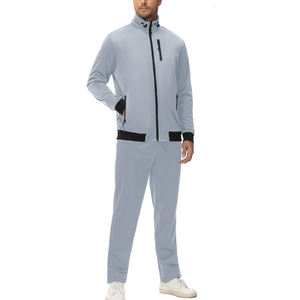 Nouvel ensemble de survêtement pour homme, couleur unie, col montant avec fermeture éclair, taille personnalisée, nouvelle collection, best-seller pour l'extérieur - Product Image 6