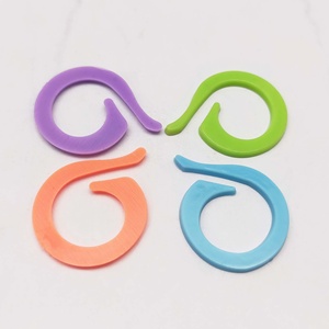 70 Pieces Colorful Durable 24mm Knitting <b>Crochet</b> <b>Markers</b> <b>Stitch</b> <b>Marker</b> Ring Plastic Knit Split Ring for DIY Handmade Crafts - Product Image 2