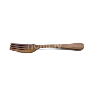 Fourchette à salade géante en bois d'acajou massif, artisanale, naturelle et durable, pour la cuisine et la table - Product Image 6