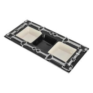 White <b>Black</b> Enamel 3 Compartment <b>Trays</b> Snacks Cookie <b>Tray</b> & Dish For Serving Decorative <b>Trays</b> For Guests Room Tabletop - Product Image 2