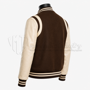 Chaqueta Universitaria de Lana y Cuero Personalizada, Proveedor Mayorista OEM ODM - Product Image 5