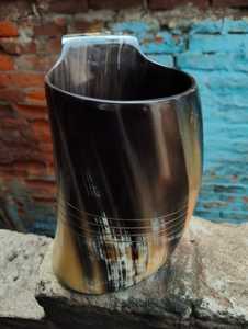 Natural Horn Coffee Mug & Buffalo Horn Glasses | Handmade Reusable Portable Christmas Design for Beer <b>Wine</b> & Home Decor - Product Image 3