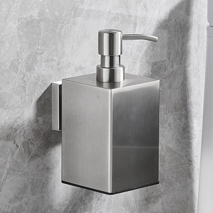 Distributeur de savon liquide en métal chromé pour salle de bain, flacon de shampoing, gel douche, savon pour les mains, ensembles de salle de bain de haute qualité - Product Image 2