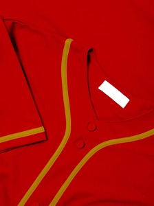 Latest Design Baseball Jerseys Short Sleeve Printed Customized Logo Solid Color Breathable 100% Polyester High Quality - Product Image 3