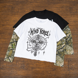 Camiseta de Manga Larga con Estampado de Camuflaje, Estilo Urbano, Personalizada, de Doble Capa, para Hombre - Product Image 2