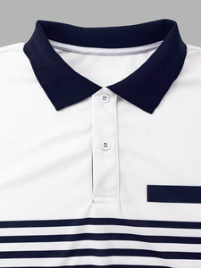 Camisa a Rayas con Bloques de Color para Hombre, para Golf, Formal - Product Image 4