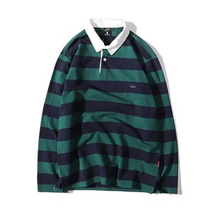 Camiseta Casual de Manga Larga para Hombre, Tejido Sólido, Transpirable, de Algodón, Hilo Teñido Anti-Pilling, 240g, Corte Regular - Product Image 3