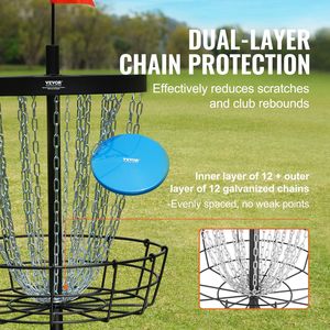 Attrezzatura portatile per canestro da Golf con disco in acciaio pesante a 24 catene per campi pratica Indoor & Outdoor - Product Image 3
