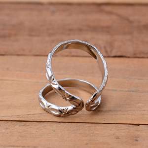 SHYAM JEWELRS Luxury 925 Sterling <b>Silver</b> <b>Adjustable</b> Arthritis Splint <b>Ring</b> Floral Textured Swan Neck Support <b>Ring</b> for DIP PIP - Product Image 3