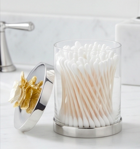 Elegant Silver Color Canister Glass Food <b>Storage</b> Containers With Decorative <b>Tabletop</b> Design Ideal For Kitchenware Use - Product Image 5