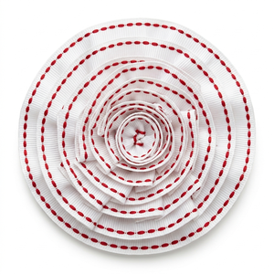 Ruban gros-grain blanc et rouge de 25 mm, vente en gros directe d'usine pour nœuds de cheveux, garnitures de vêtements, lacets de chaussures, emballage cadeau, travaux manuels de couture - Product Image 4