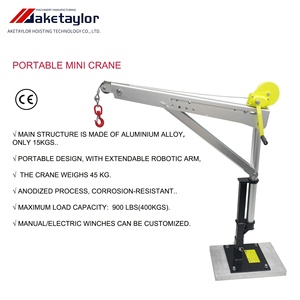 Mini-<span class=keywords><strong>grue</strong></span> à flèche manuelle certifiée CE, 400 kg, 500 kg, 100 kg, 200 kg, à fixation sur attelage ou murale, pour pick-up, <span class=keywords><strong>camion</strong></span> de remorquage, remorque - Product Image 2