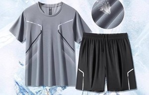 Ensemble de survêtement sportif pour homme, collection automne, personnalisable avec logo, coupe-vent, respirant, couleur unie, tenue de jogging, design 2-en-1 - Product Image 2