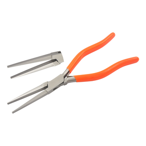 Extra <b>Long</b> Flat <b>Nose</b> Plier 60mm Jaw Length 205mm Smooth Jaws PVC Spring Handles Crimping Fishing OEM Jewelry Making DIY Crafts - Product Image 1