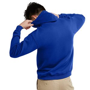 Sweat à capuche pour homme en coton épais, uni, de haute qualité, personnalisable avec impression graphique, pull-over de luxe surdimensionné - Product Image 3