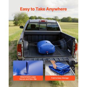 87.2 Gal Collapsible EVA Water <b>Storage</b> Bag 1000D PVC Soft Wear Resistant Leakproof <b>Camping</b> Tank Water <b>Storage</b> Bladder - Product Image 6