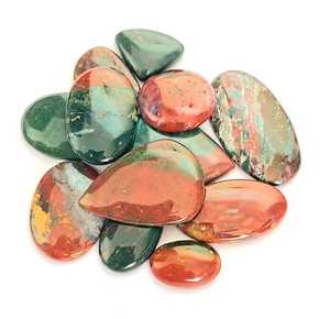 Lot de 100 grammes de cabochons en pierre de sang naturelle, 9-11 pièces, tailles et formes variées, pierres précieuses en vrac pour la fabrication de bijoux - Product Image 1
