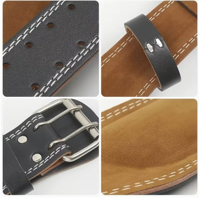 Ceinture de musculation en cuir personnalisable avec boucle antidérapante, soutien lombaire réglable, protection de base pour l'entraînement de force - Product Image 5